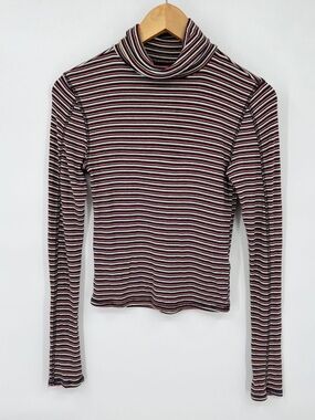 BDG multicoloured striped long sleeve turtleneck top Size Small